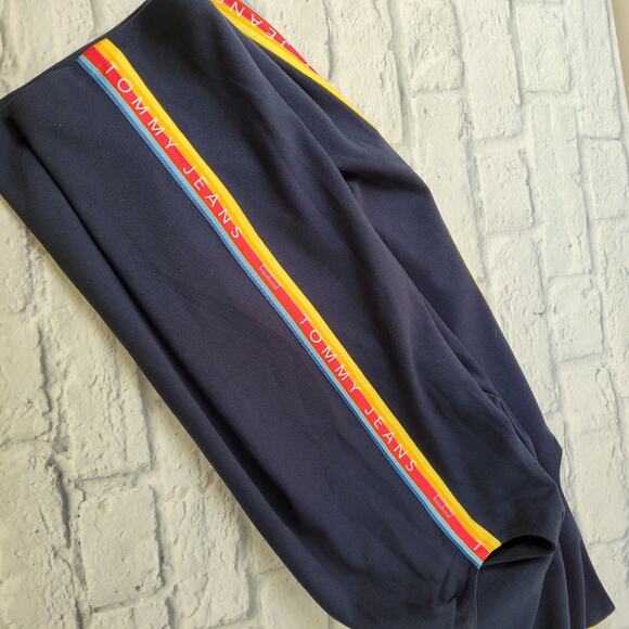 Tommy Jeans Navy Rainbow Trim Dress size Medium - Picture 9 of 12